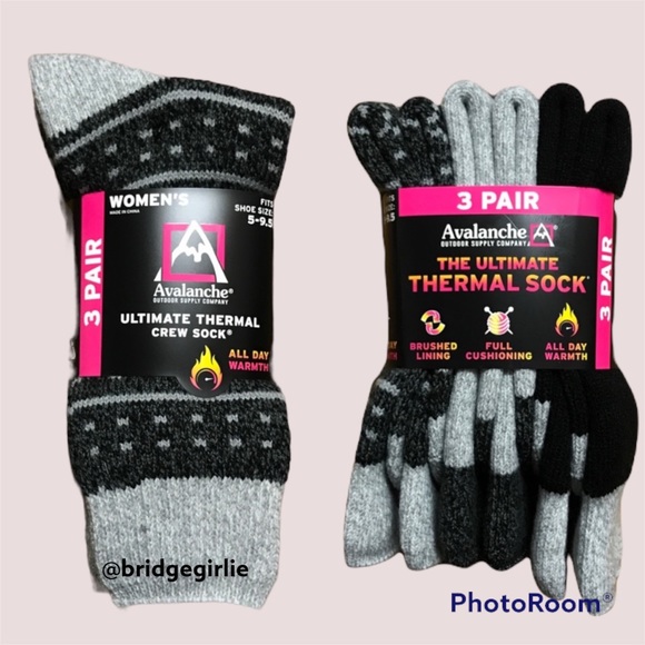 Avalanche Accessories Avalanche Ladies Ultimate Thermal Sock 3 Pair